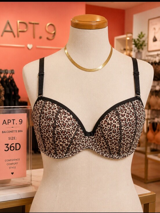 Apt. 9 Other - Leopard Print Women's balconett Bra